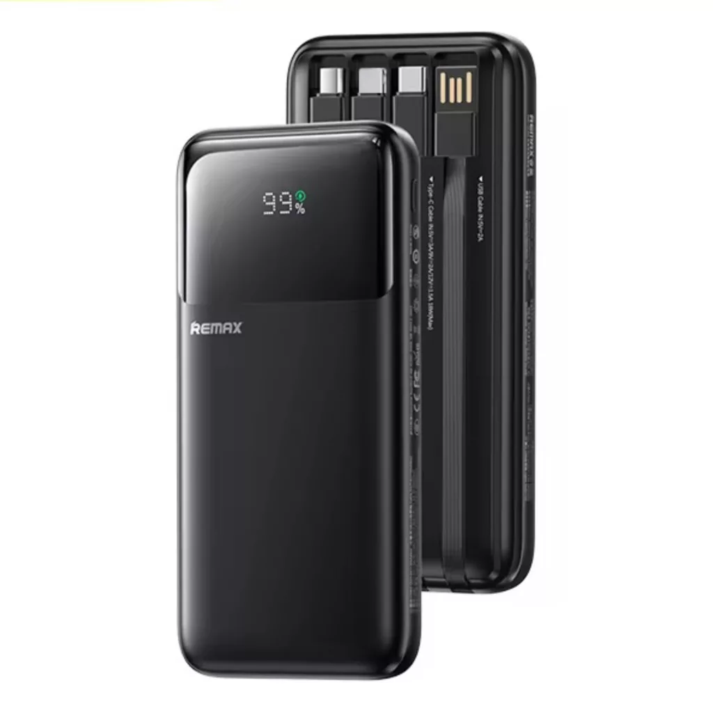 پاوربانک ریمکس مدل 4cable ظرفیت 20000 میلی آمپر ساعت