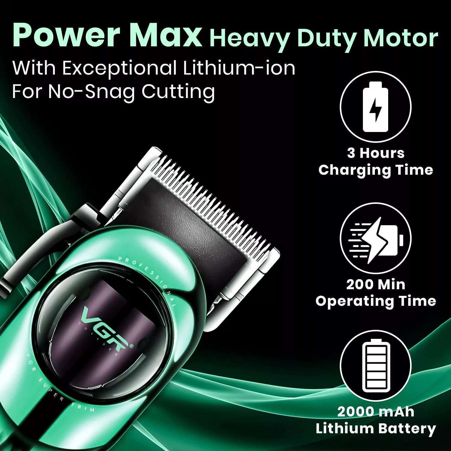 ماشین اصلاح موی سر و صورت وی جی ار مدل v-166