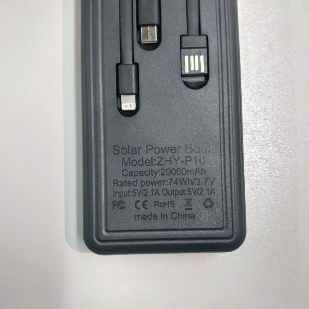 پاوربانک خورشیدی مدل Z-C206 ظرفیت 20000 میلی آمپر ساعت