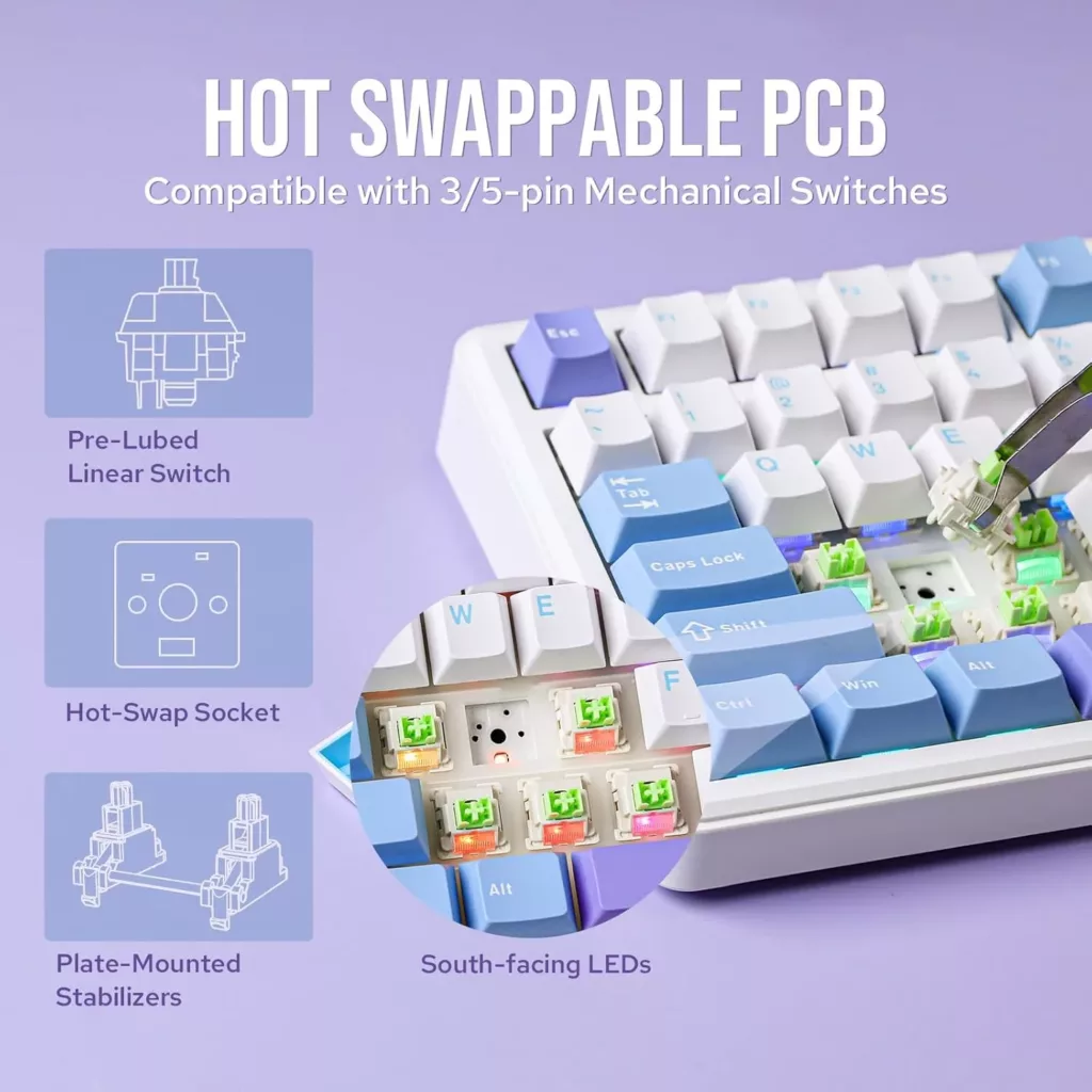 کیبورد مخصوص بازی آئولا مدل F75 Max