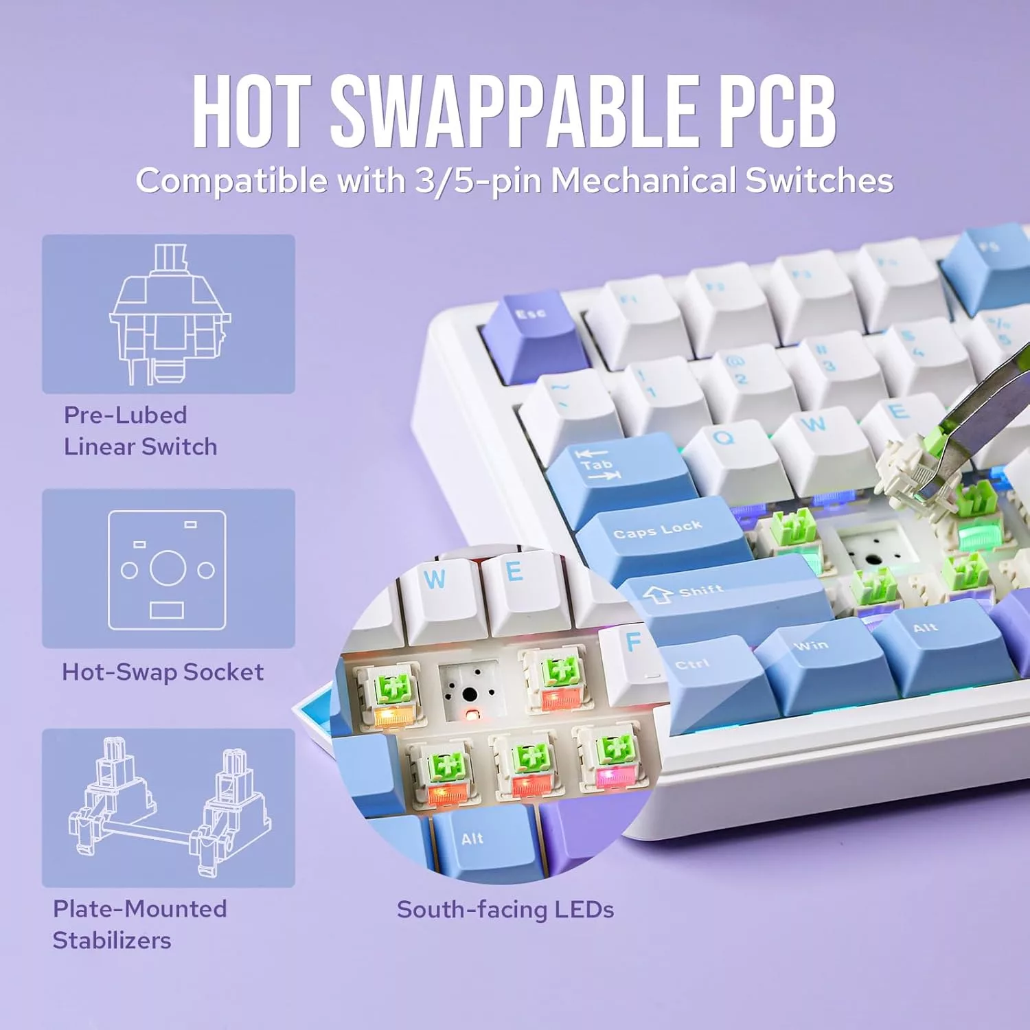 کیبورد مخصوص بازی آئولا مدل F75 Max