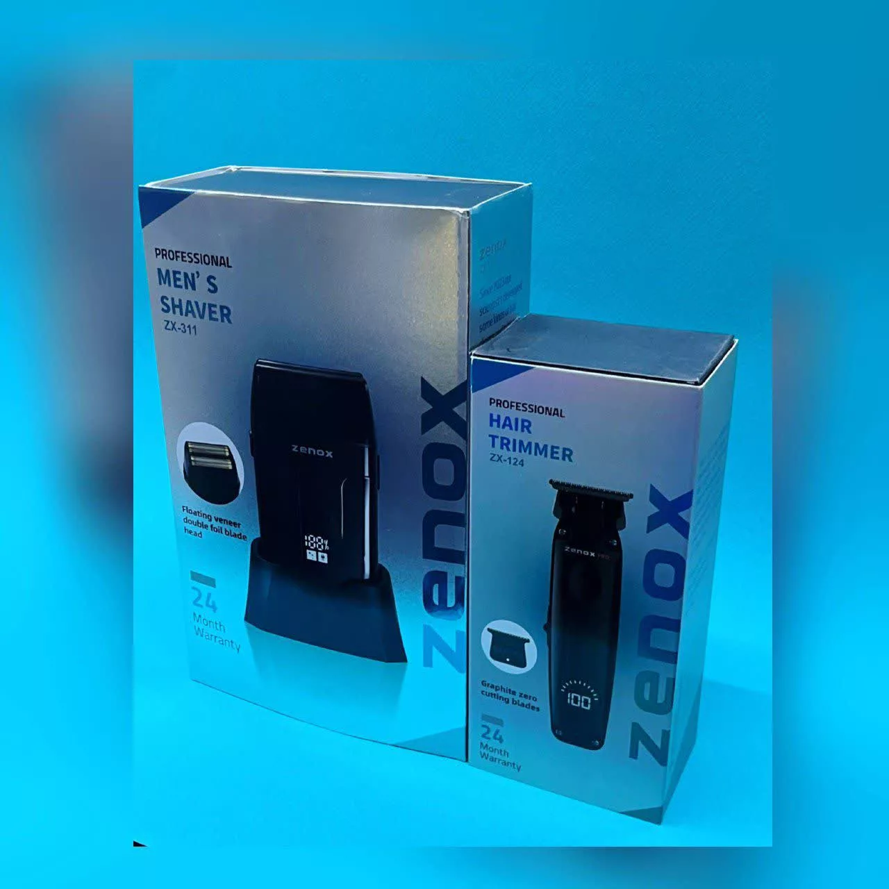 ماشین اصلاح موی صورت و بدن شارژی زیناکس مدل ZX-124 و ماشین اصلاح موی صورت شارژی مدل ZX-311