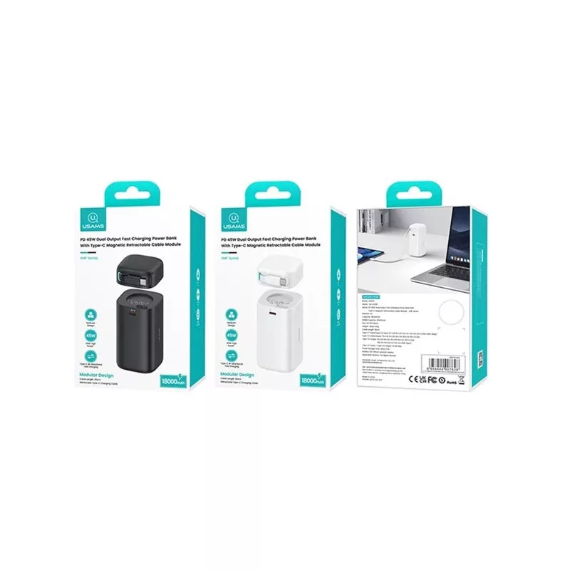 پاوربانک یوسمز مدل CD216 ظرفیت 18000 میلی آمپر ساعت