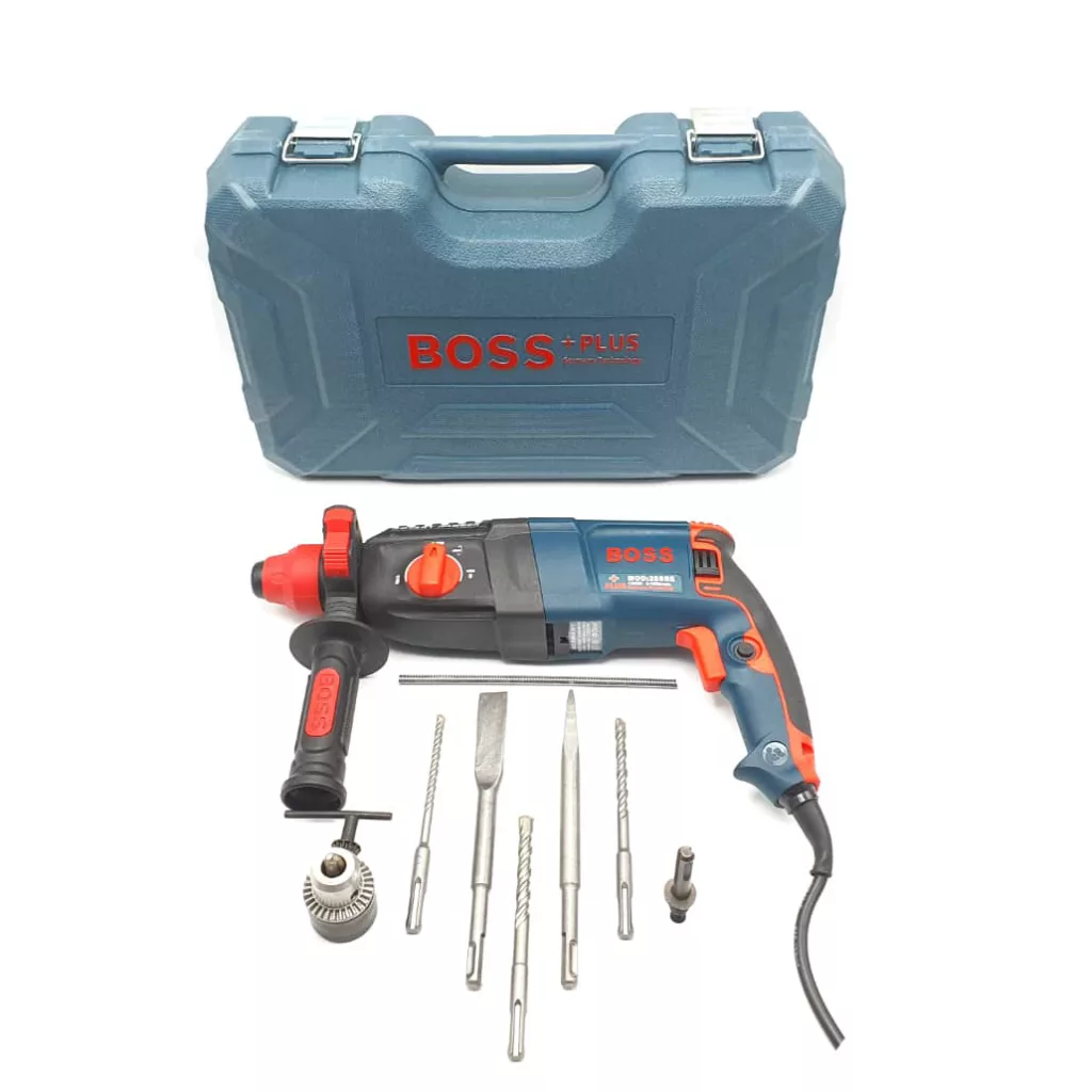 دریل بتن کن چکشی باس مدل GERMANY-TECHNOLOGY -28 مجموعه 10 عددی