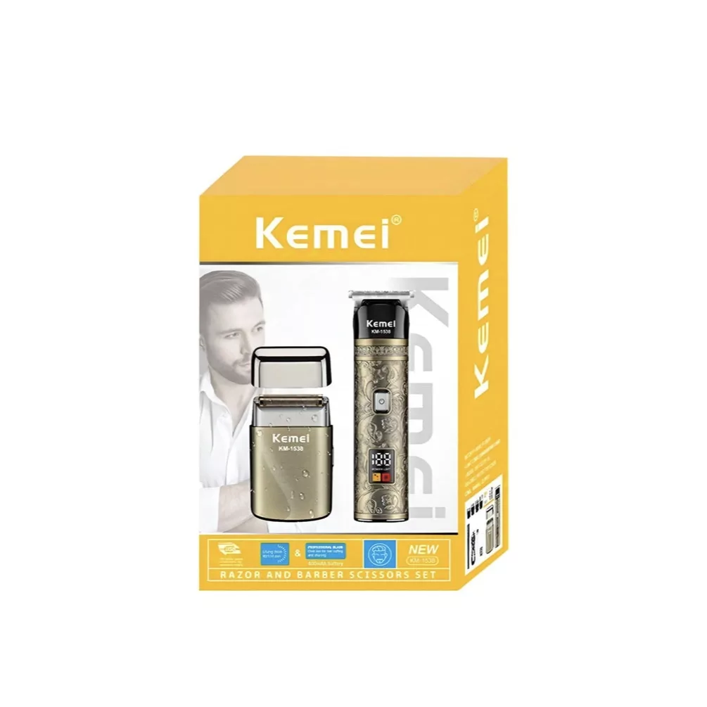 ماشین اصلاح موی صورت شارژی کیمی مدل 1538 مجموعه دو عددی