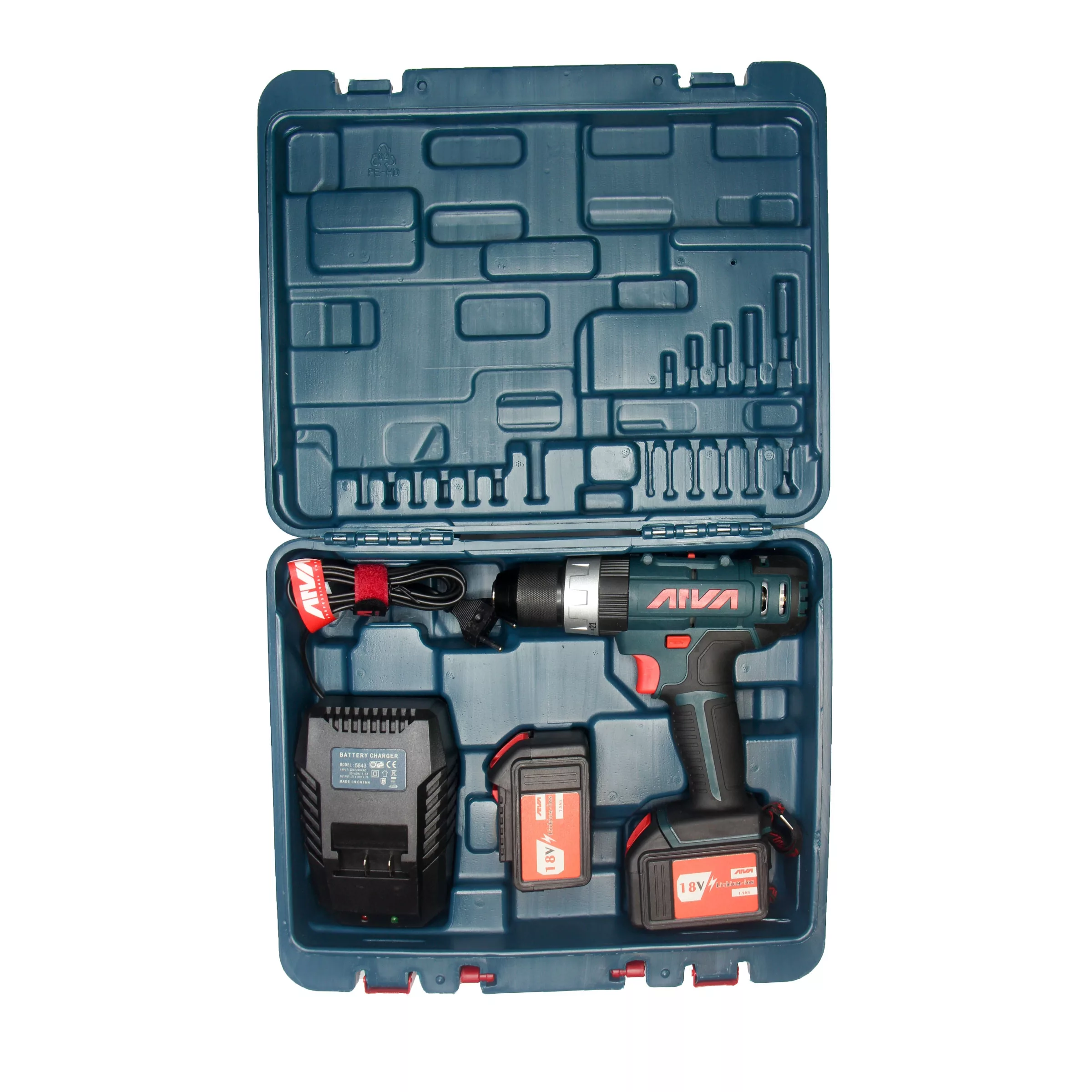 دریل پیچ گوشتی چکشی شارژی آروا مدل 5843