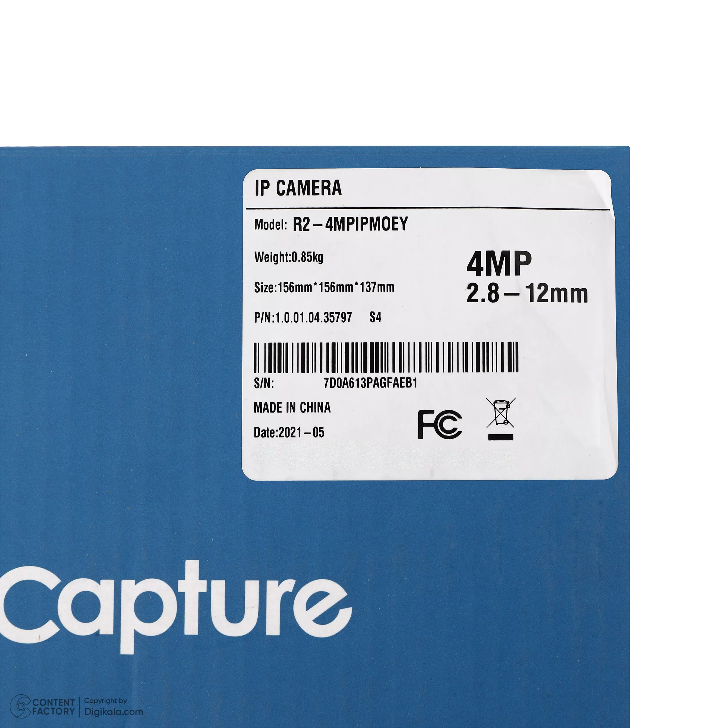 دوربین مداربسته تحت شبکه کپچر مدل R2-4MPIPMOEY