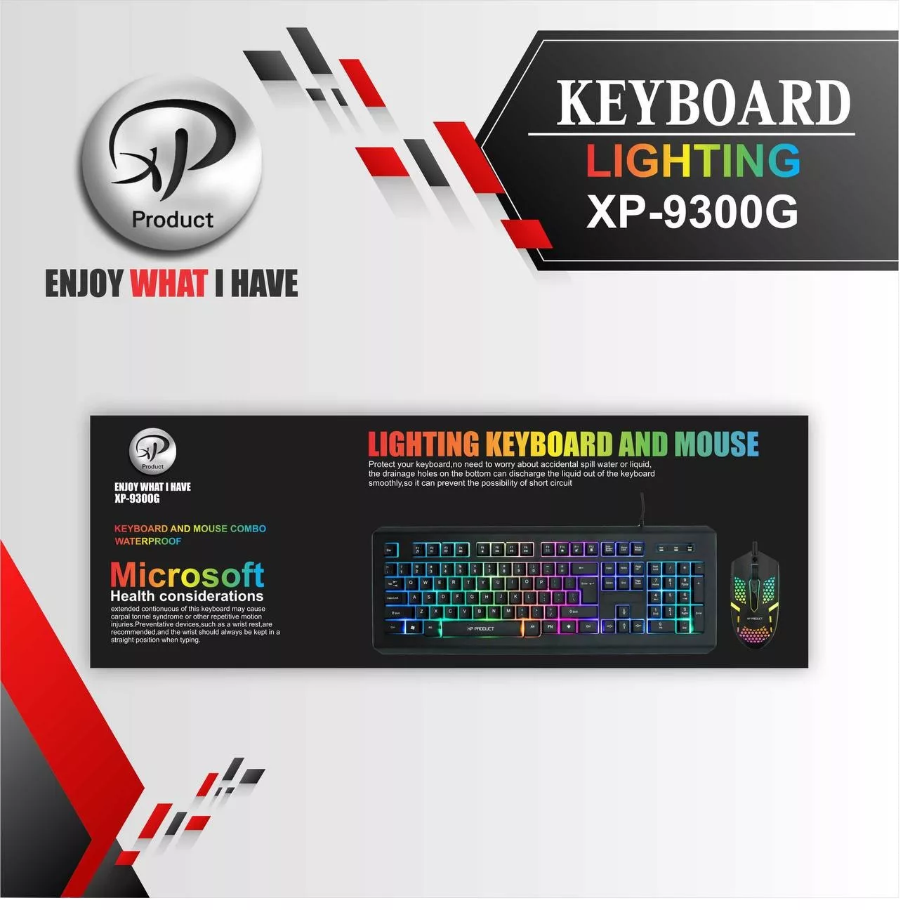 کیبورد مخصوص بازی ایکس پی-پروداکت مدل XP-9300G