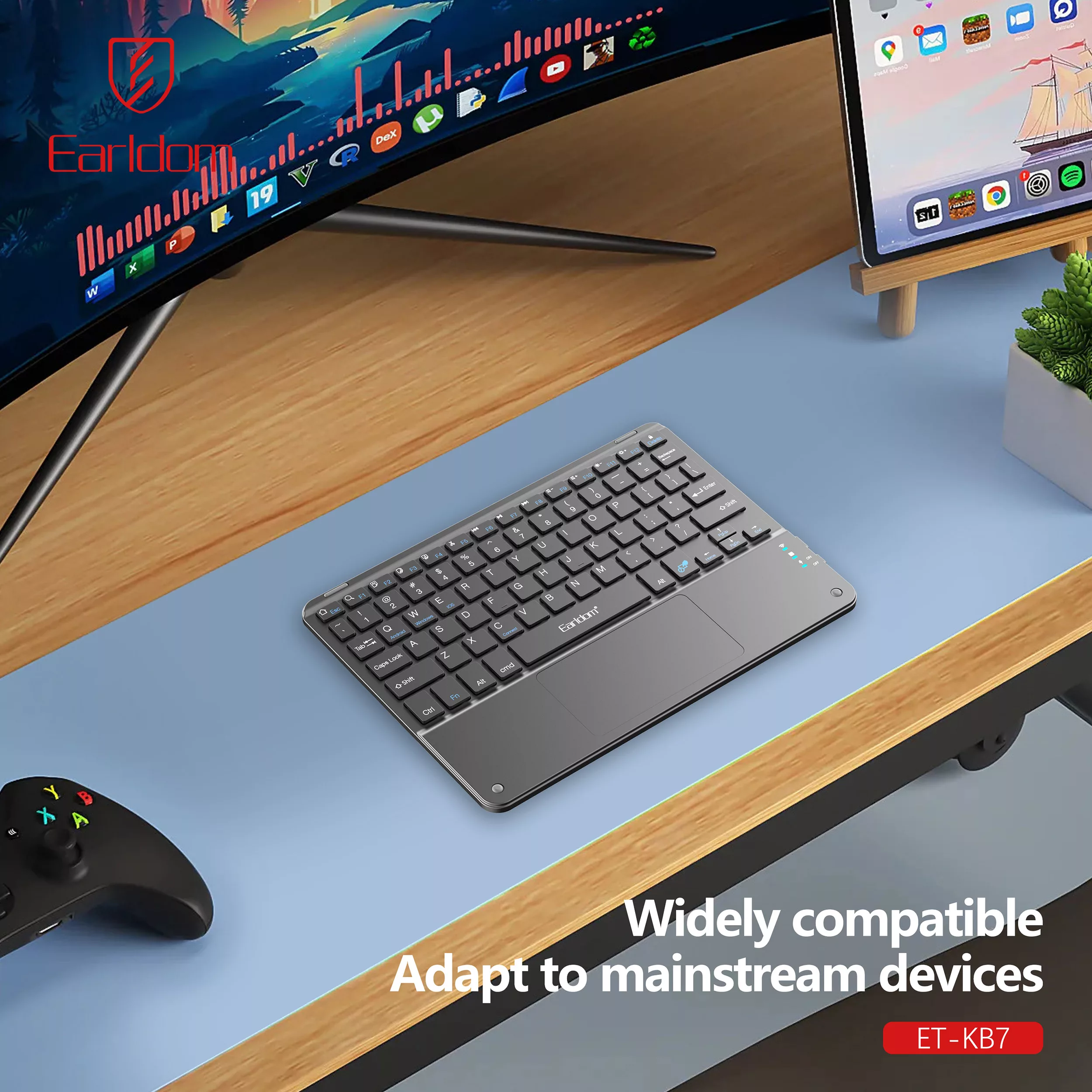 کیبورد بی سیم ارلدام مدل KB7