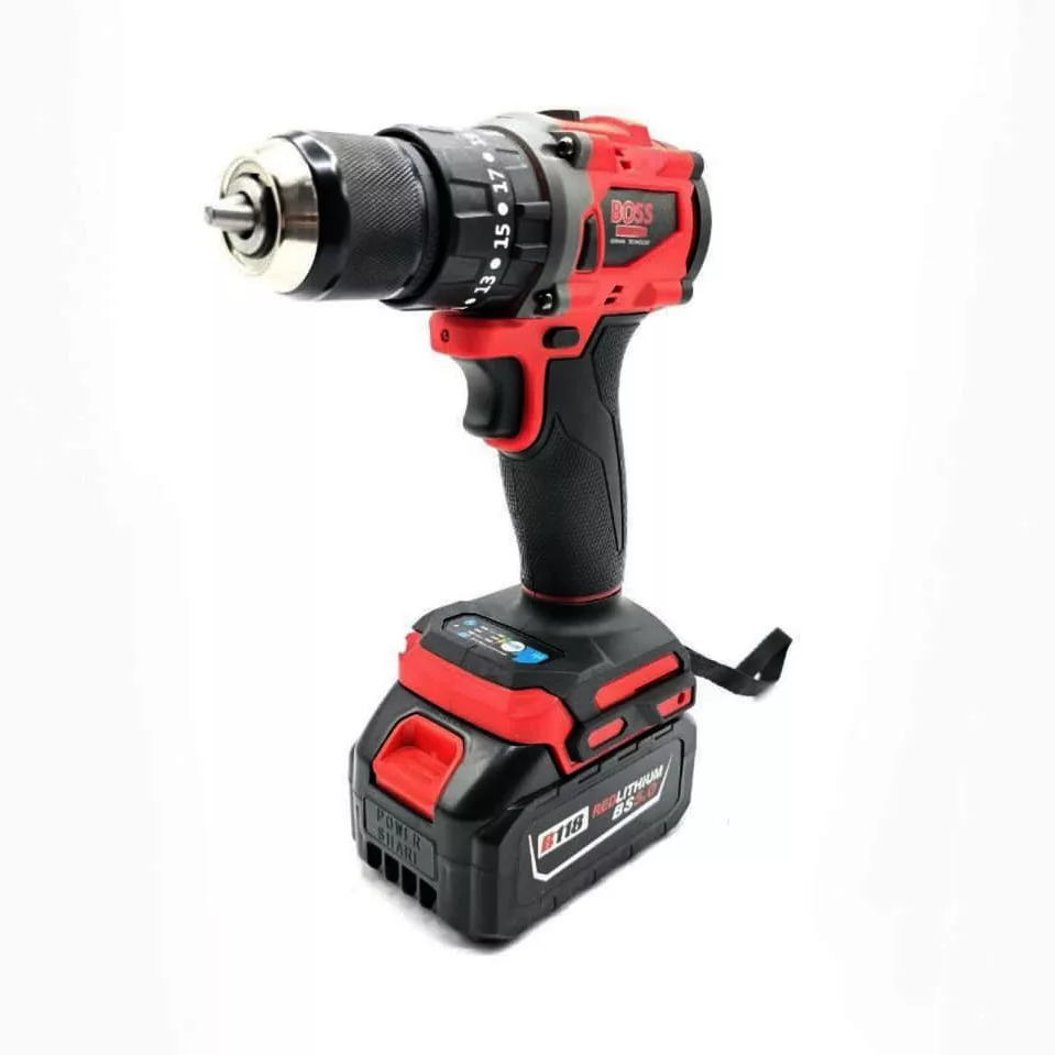 دریل چکشی شارژی سه نظام 10 میلیمتری 118 ولت باس مدل BS-901