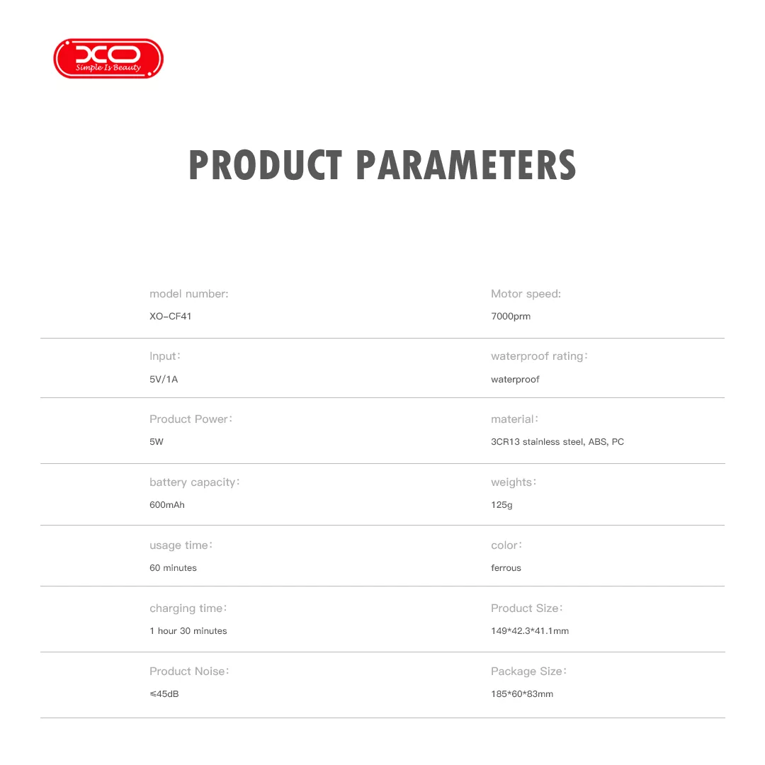 ماشین اصلاح موی سر و صورت شارژی ایکس او مدل CF41