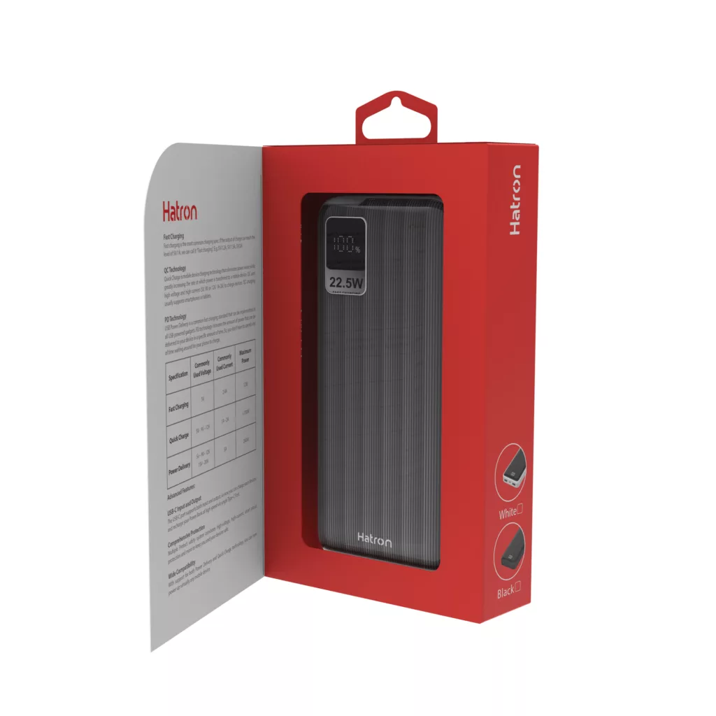 پاوربانک هترون مدل HPB2050 با ظرفیت 20000 میلی آمپر ساعت