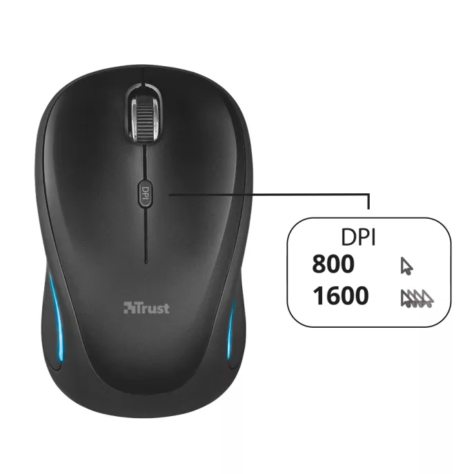 ماوس بی سیم تراست مدل YVI FX ILLUMINATED