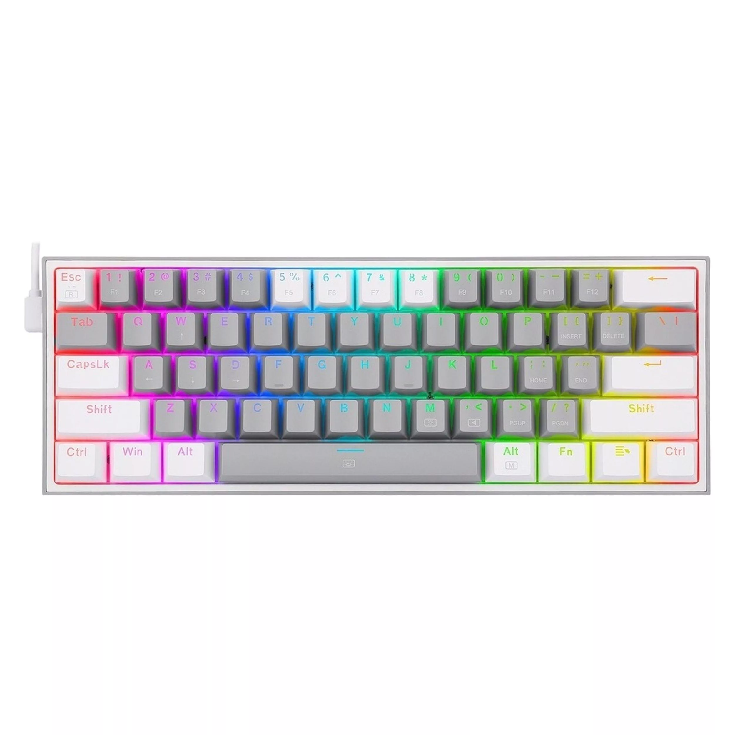 کیبورد گیمینگ ردراگون مدل K617 FIZZ، سوییچ مکانیکال قرمز، Tenkeyless، نورپردازی RGB