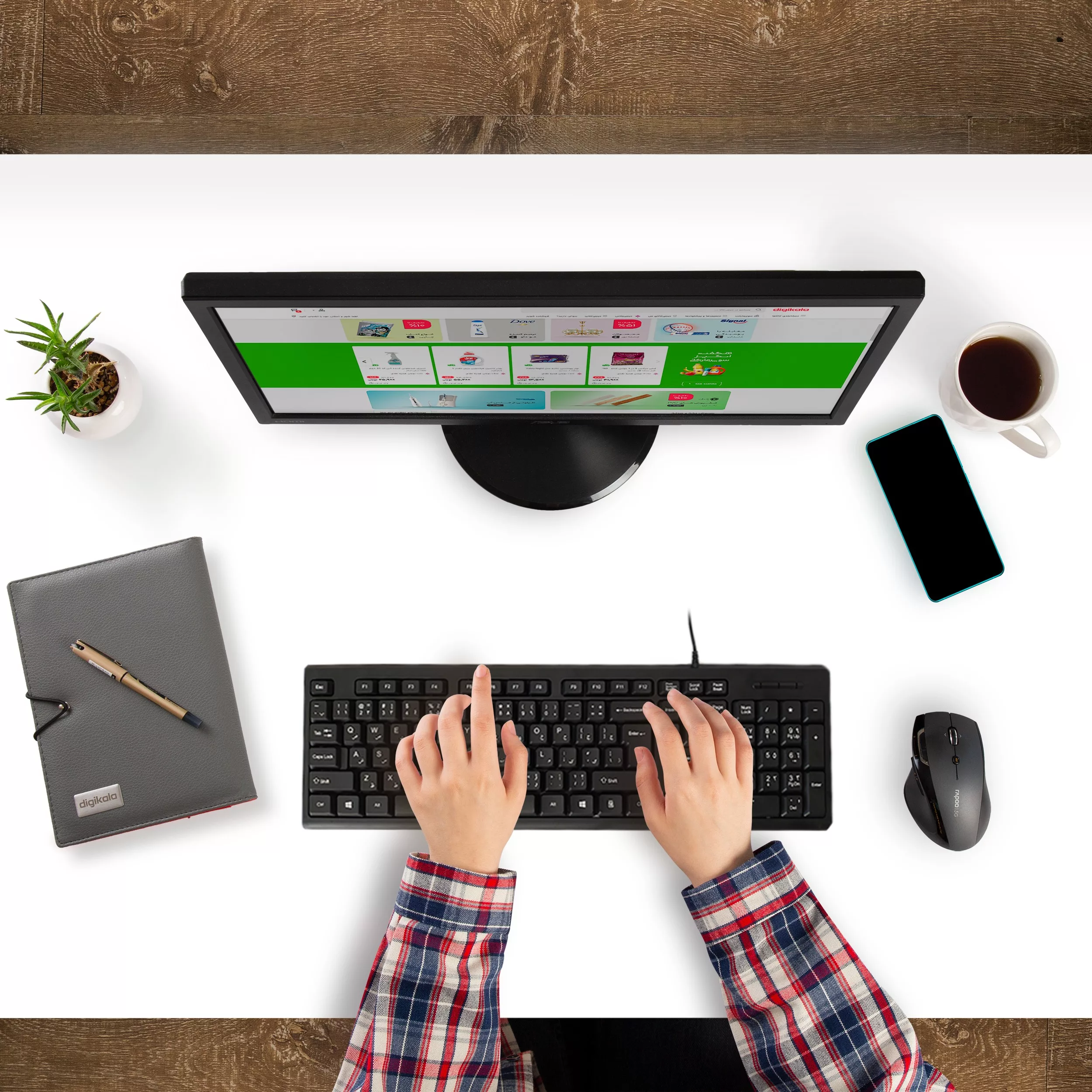 کیبورد پی نت مدل KB-600 با حروف فارسی