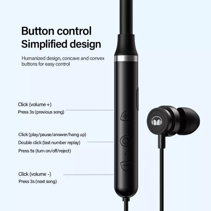 هدفون بلوتوثی مانستر مدل MOB SG03 BT5.0 Wireless Headphone In-ear Sports