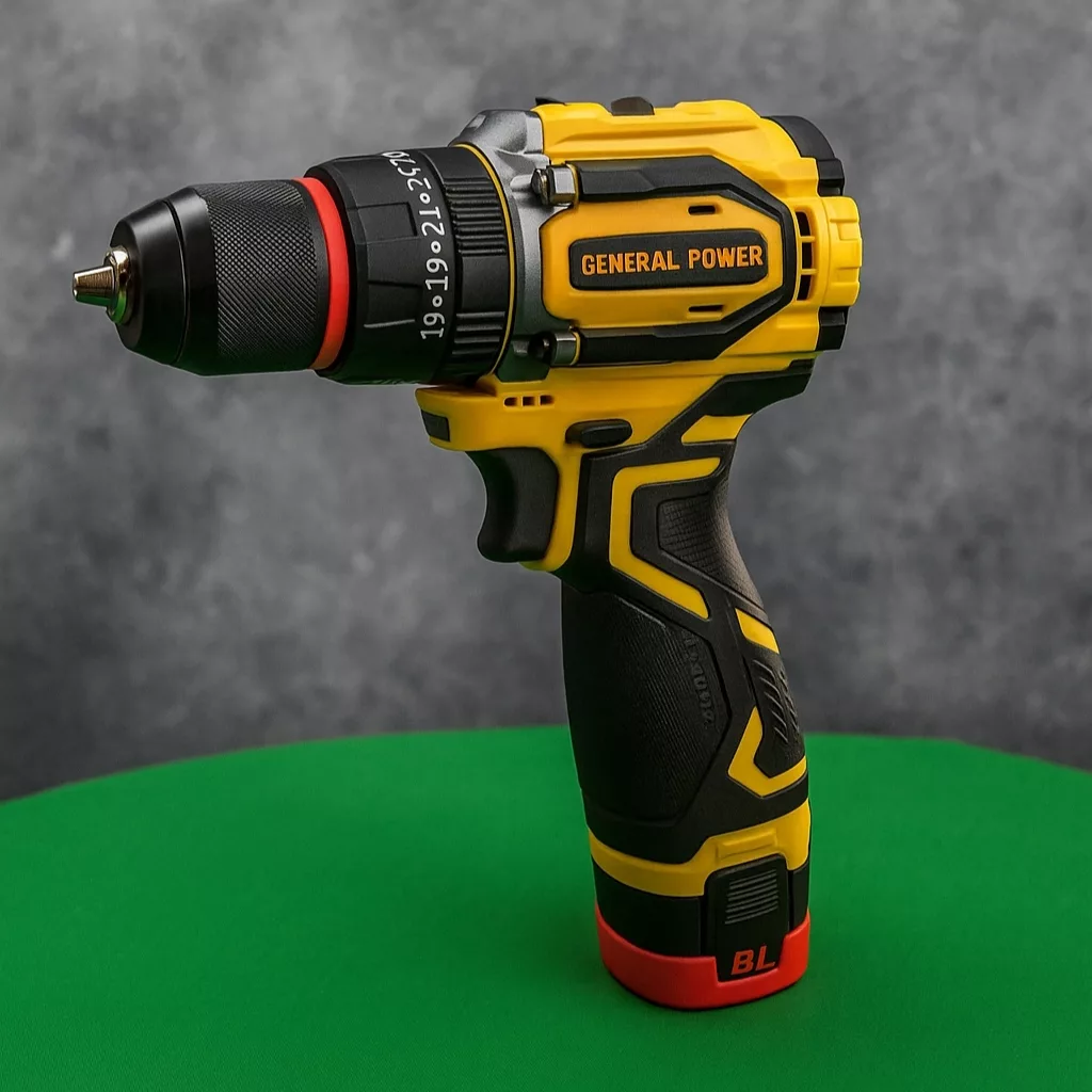 دریل پیچ گوشتی شارژی چکشی براشلس 10 میلی متری 24 ولت جنرال پاور مدل 24BL