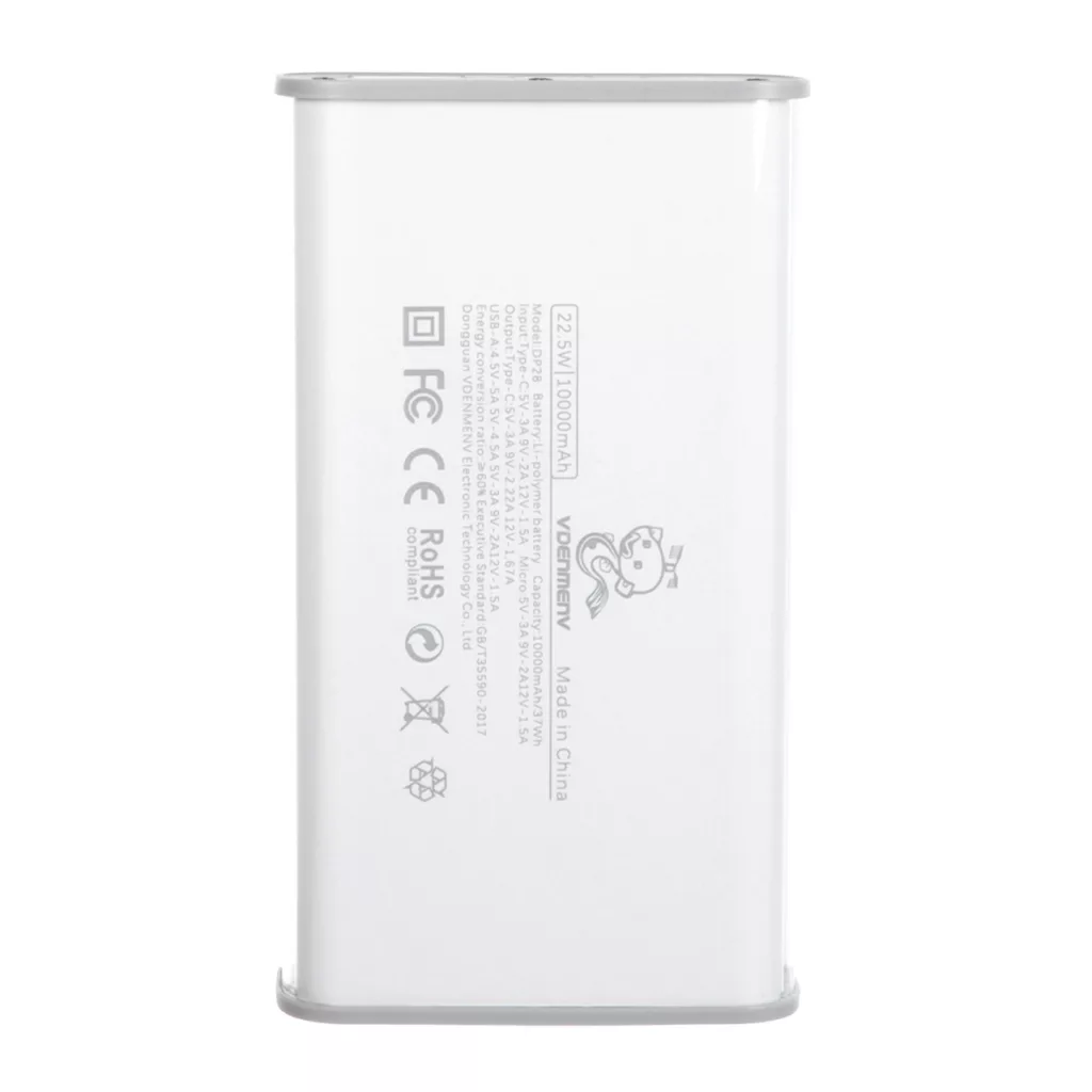 پاوربانک وی دنمن وی مدل DP28 طرفیت ۱۰۰۰۰ میلی آمپر ساعت