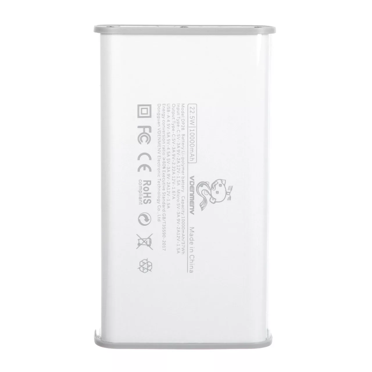 پاوربانک وی دنمن وی مدل DP28 طرفیت ۱۰۰۰۰ میلی آمپر ساعت