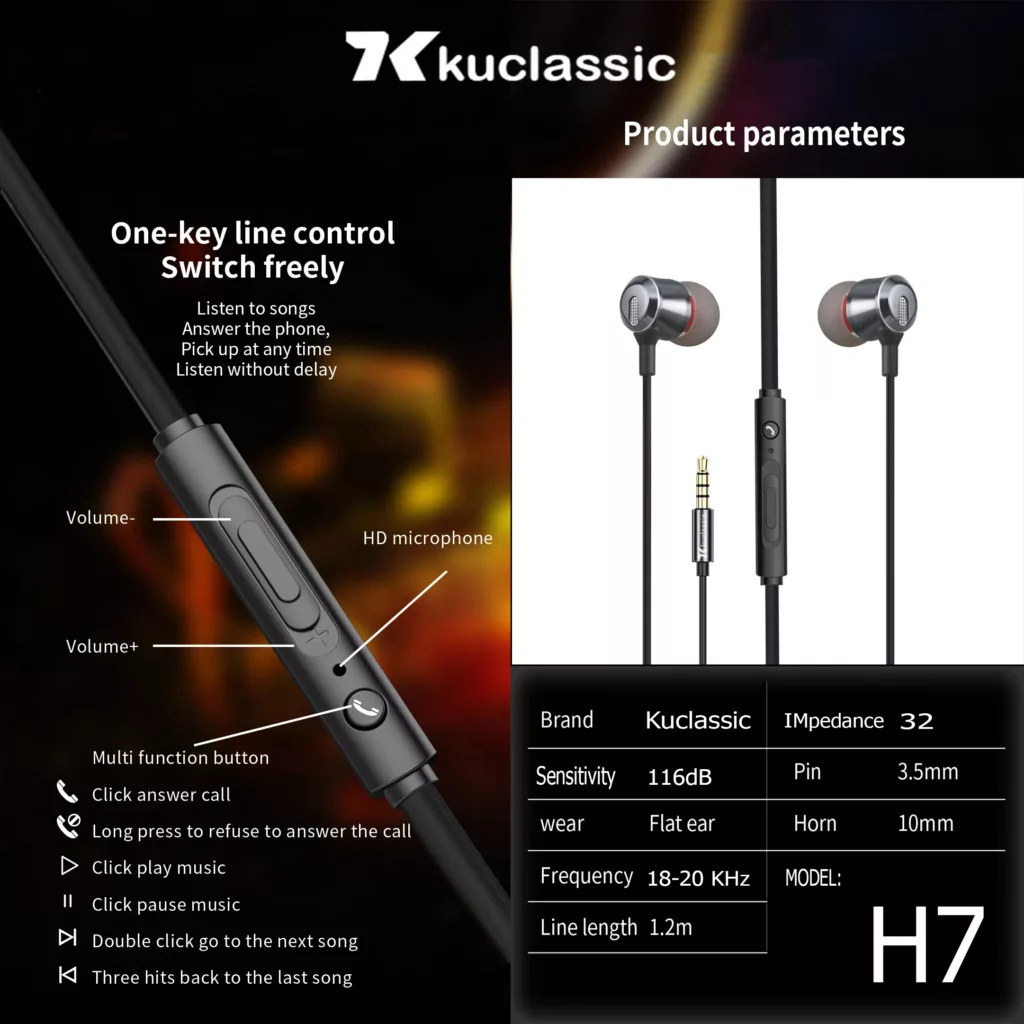 هندزفری کوکلاسیک مدل H7