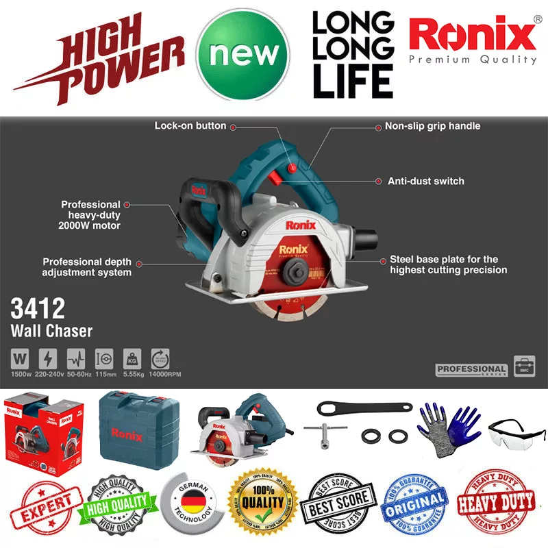 فرز شیار زن رونیکس مدل wall chaser 125 mm - 3412