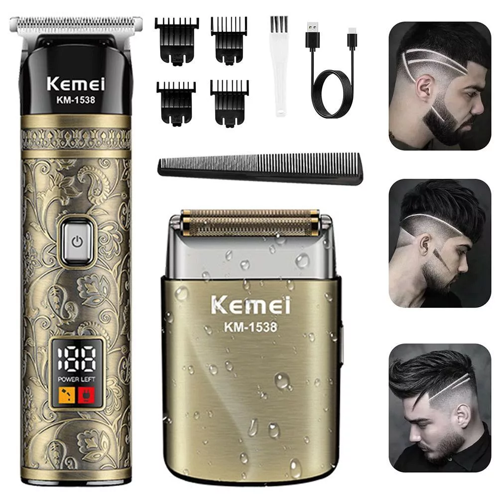 ماشین اصلاح موی صورت شارژی کیمی مدل 1538 مجموعه دو عددی