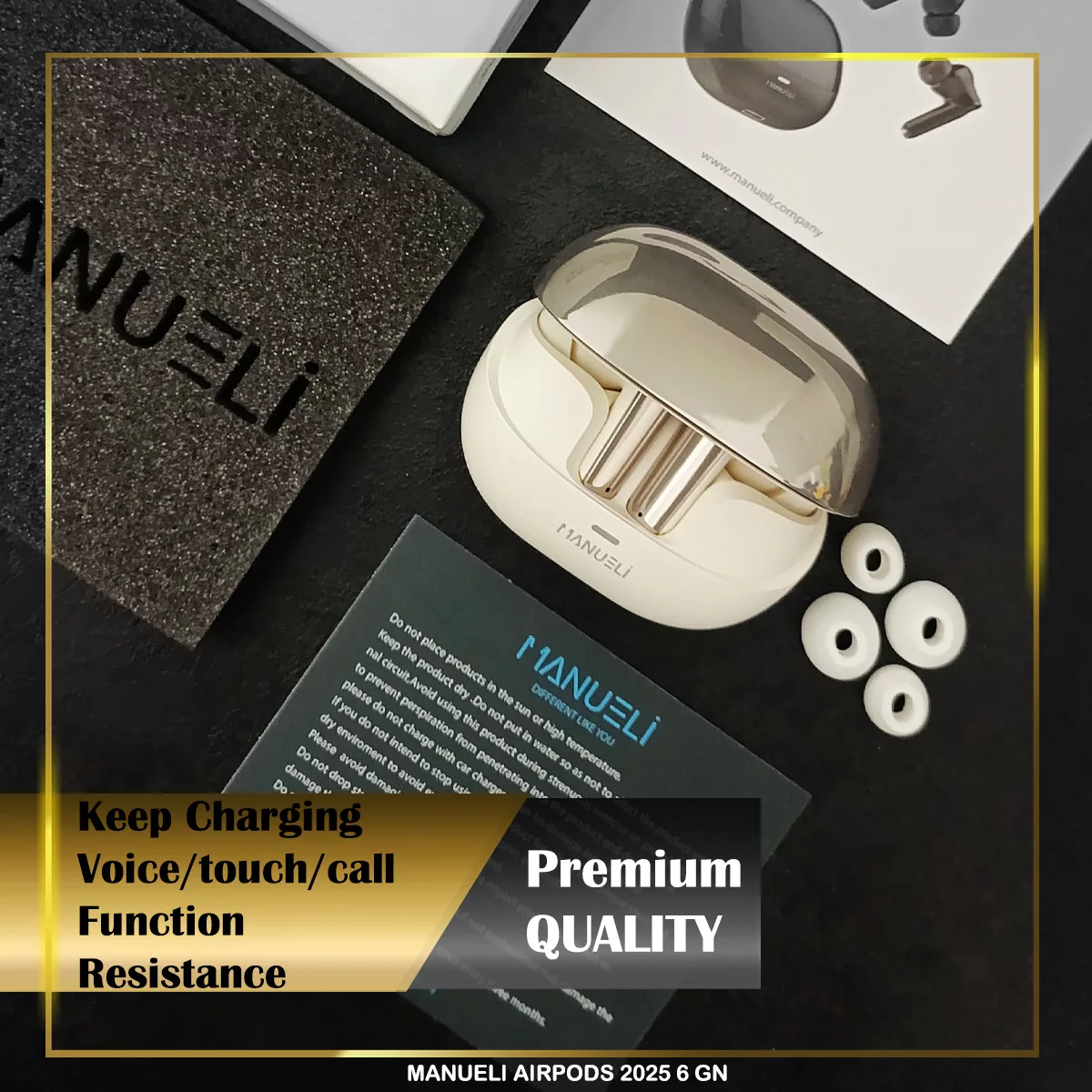 هدفون بلوتوثی مانوئلی مدل AIRPOD2025 6 GN