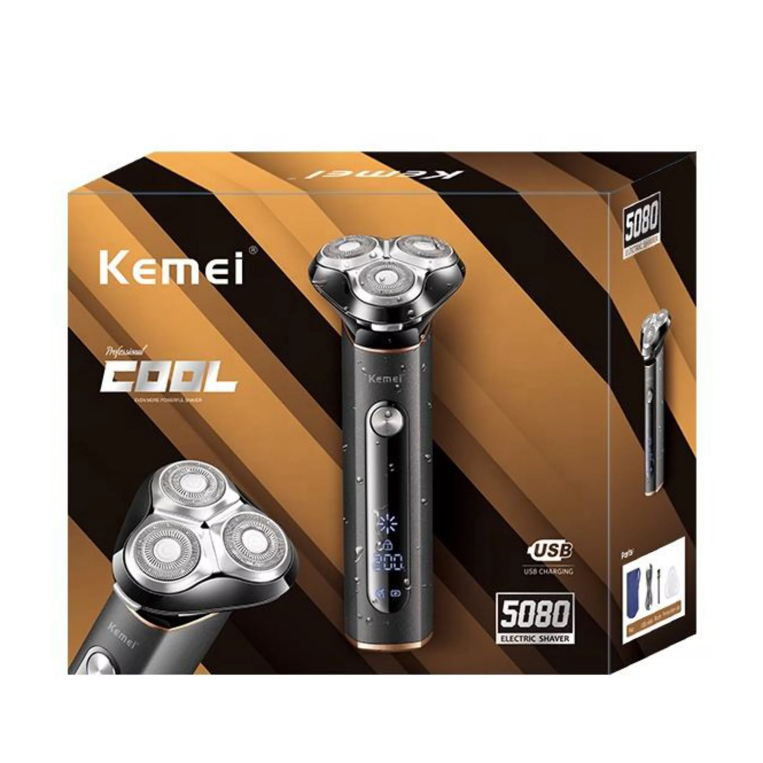 ست ماشین اصلاح موی صورت و بدن کیمی مدل km-5080