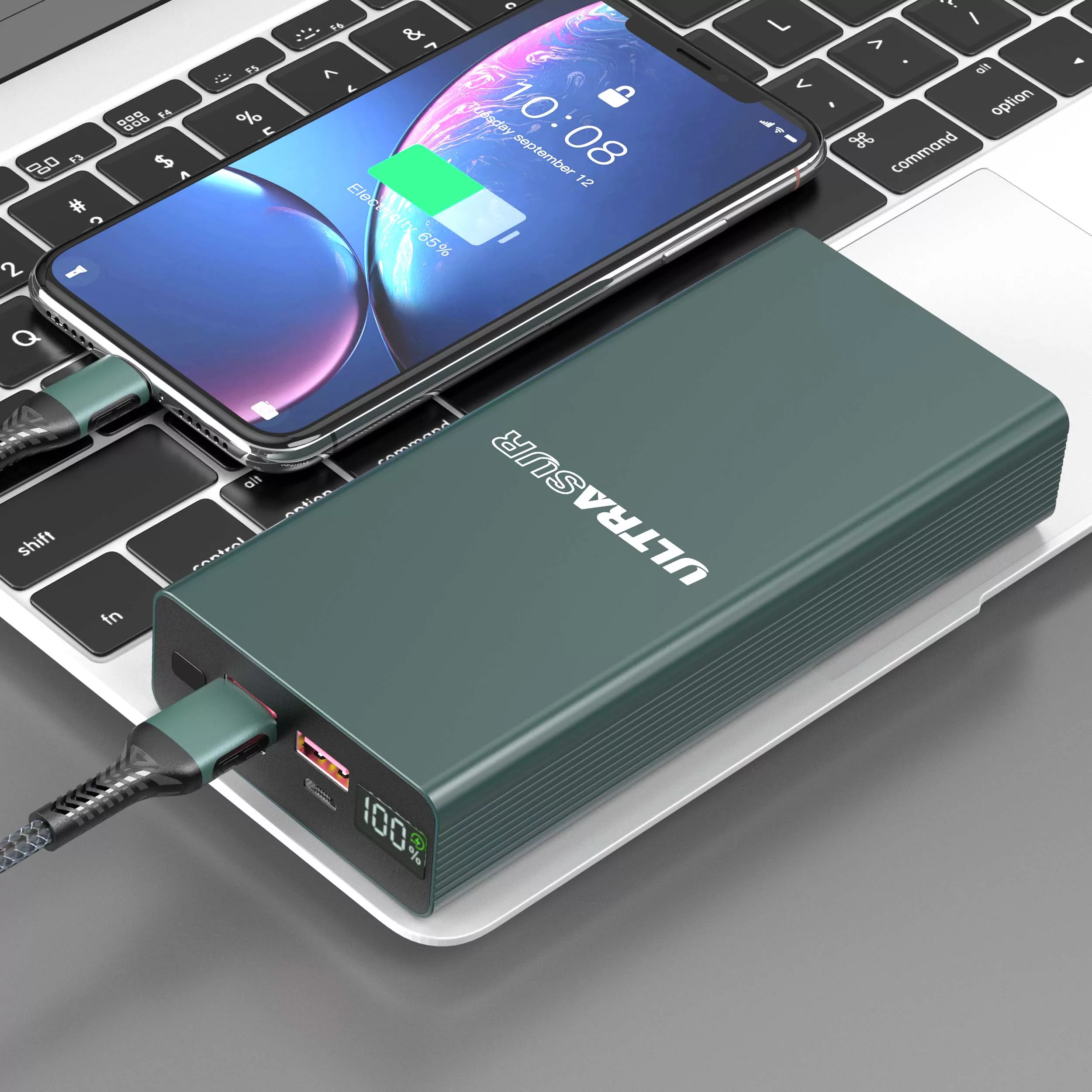 پاوربانک اولترا سور مدل +P9 ظرفیت 20000 میلی آمپر ساعت