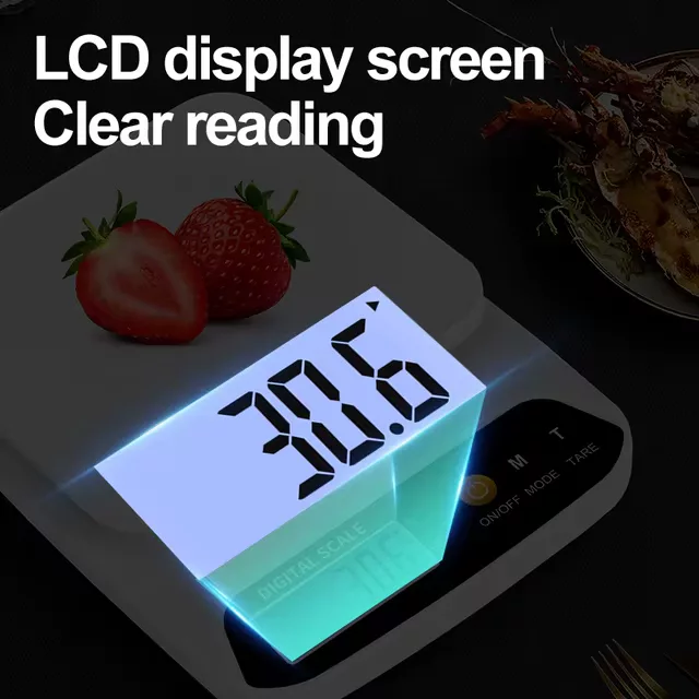 ترازو آشپزخانه دیجیتال مدل  scale-Stainless حداکثر ظرفیت قابل اندازه‌گیری 10 کیلوگرم با دقت اندازه‌گیری 1 گرم