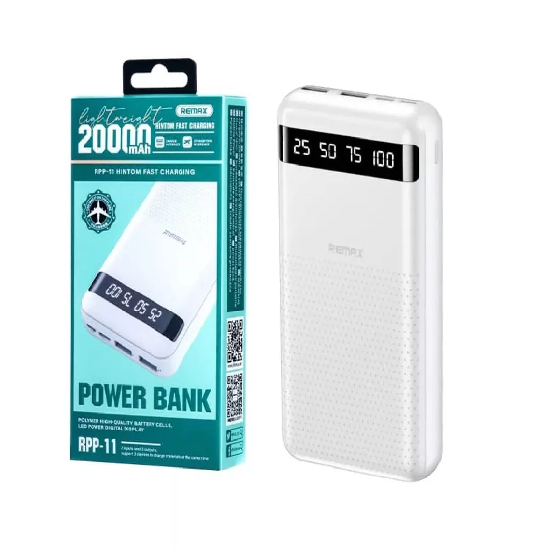 پاوربانک ریمکس مدل RPP 11 ظرفیت 20000 میلی آمپر ساعت