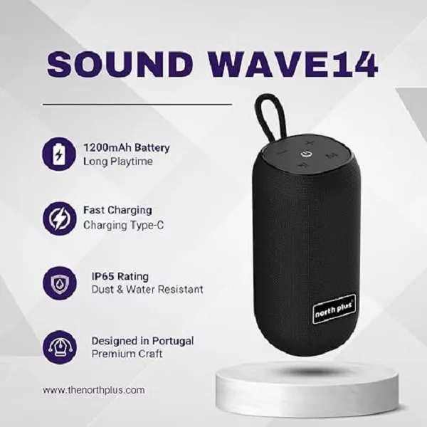 اسپیکر قابل حمل نورث پلاس مدل SOUNDWAVE14