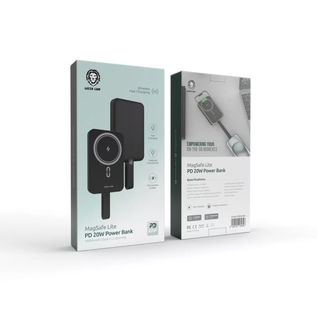 پاور بانک گرین لاین مدل  MagSafe Lite PD 20W ظرفیت 10000 میلی آمپر ساعت