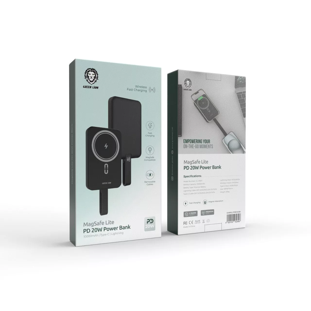 پاور بانک گرین لاین مدل  MagSafe Lite PD 20W ظرفیت 10000 میلی آمپر ساعت