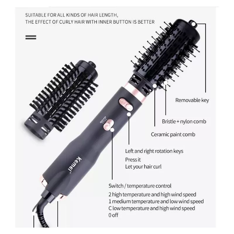 سشوار برس دار چرخشی کیمی مدل KM 8022