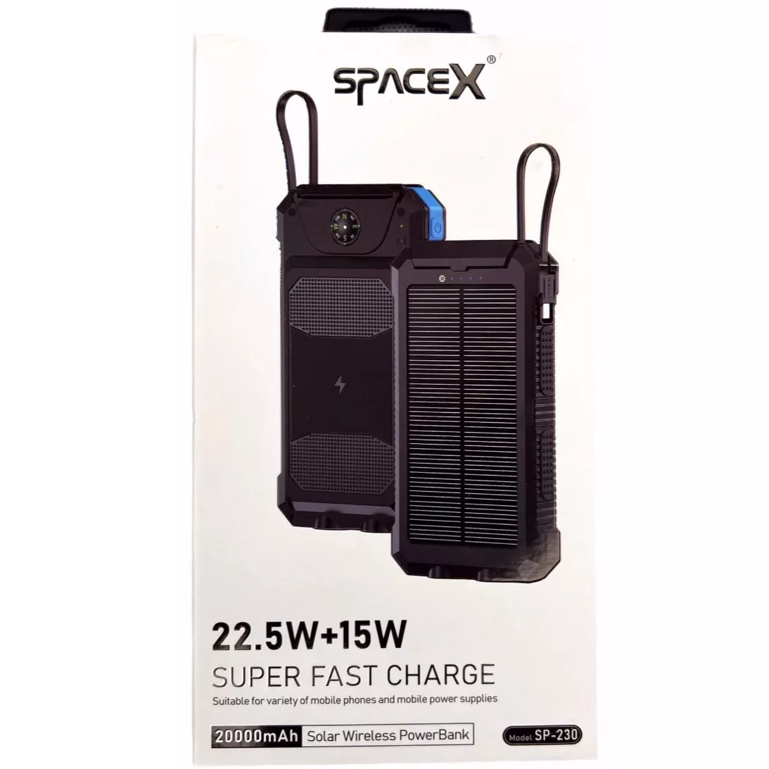 پاوربانک اسپیس-ایکس مدل SP-230 ظزفیت 20000 میلی آمپر ساعت