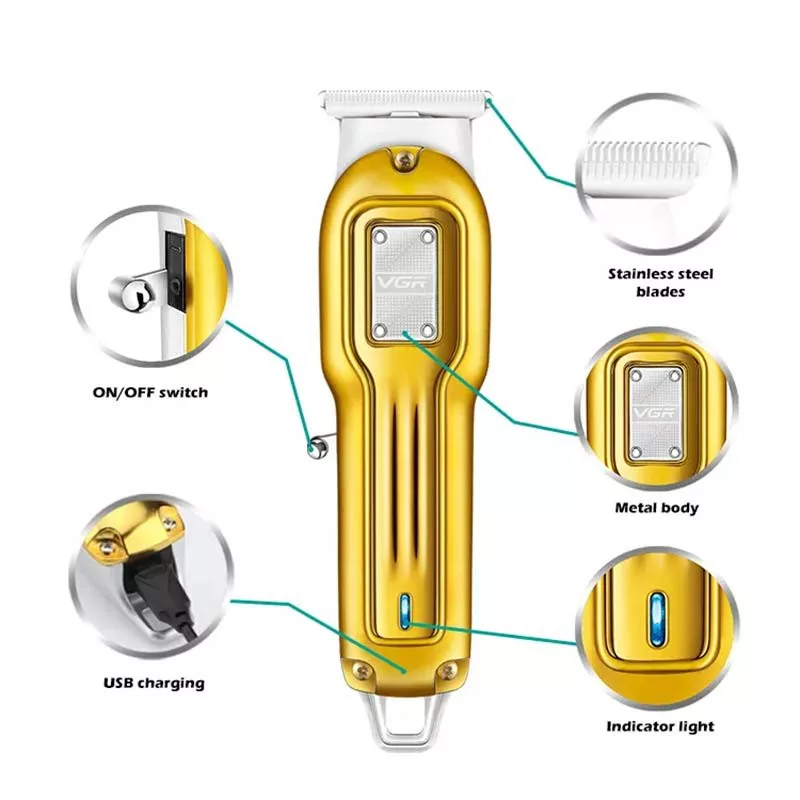ماشین اصلاح موی صورت و بدن وی جی ار مدل V-919 کد 2025