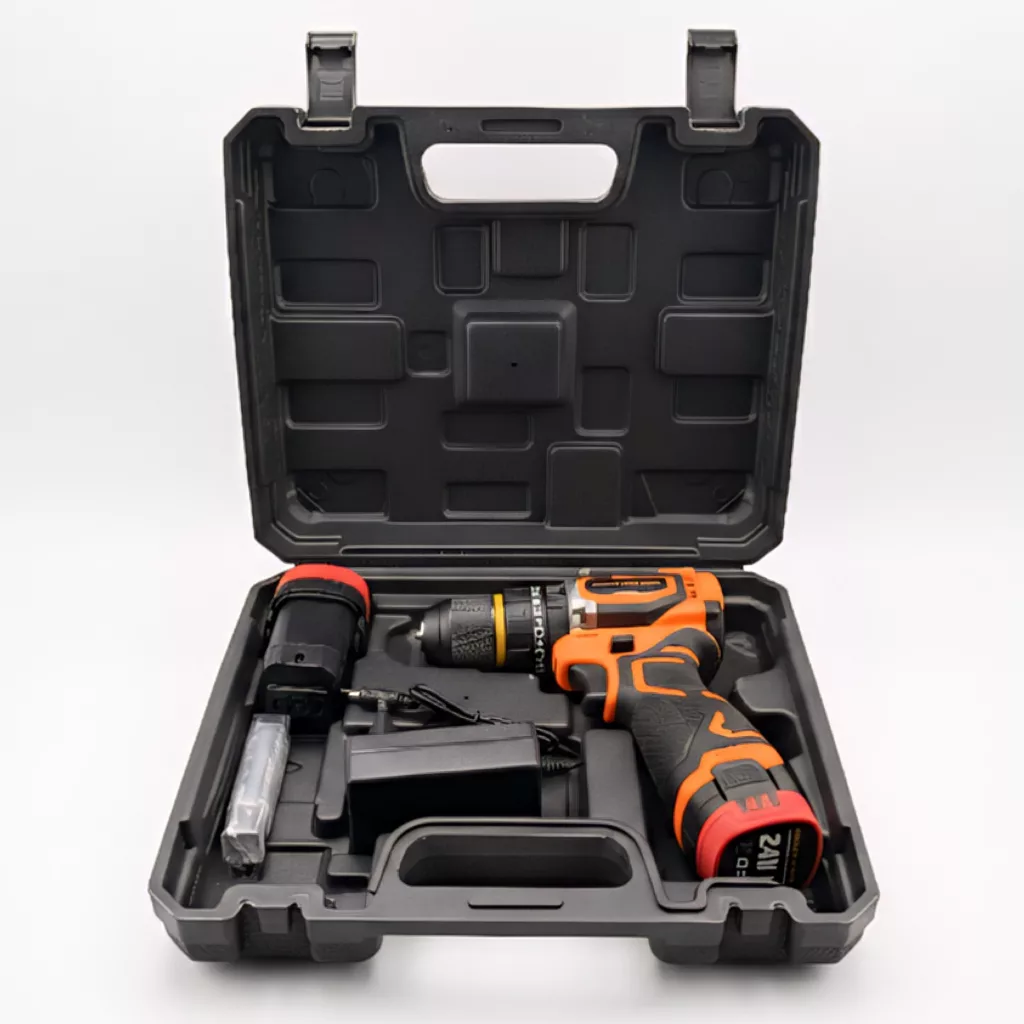 دریل پیچ گوشتی شارژی چکشی براشلس 10 میلی متری 24 ولت جنرال پاور کد 24-BL