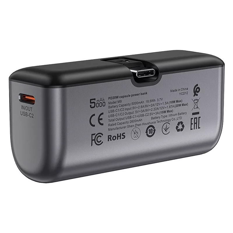 پاوربانک 20 وات ایس فست مدل M9 ظرفیت 5000 میلی آمپر ساعت
