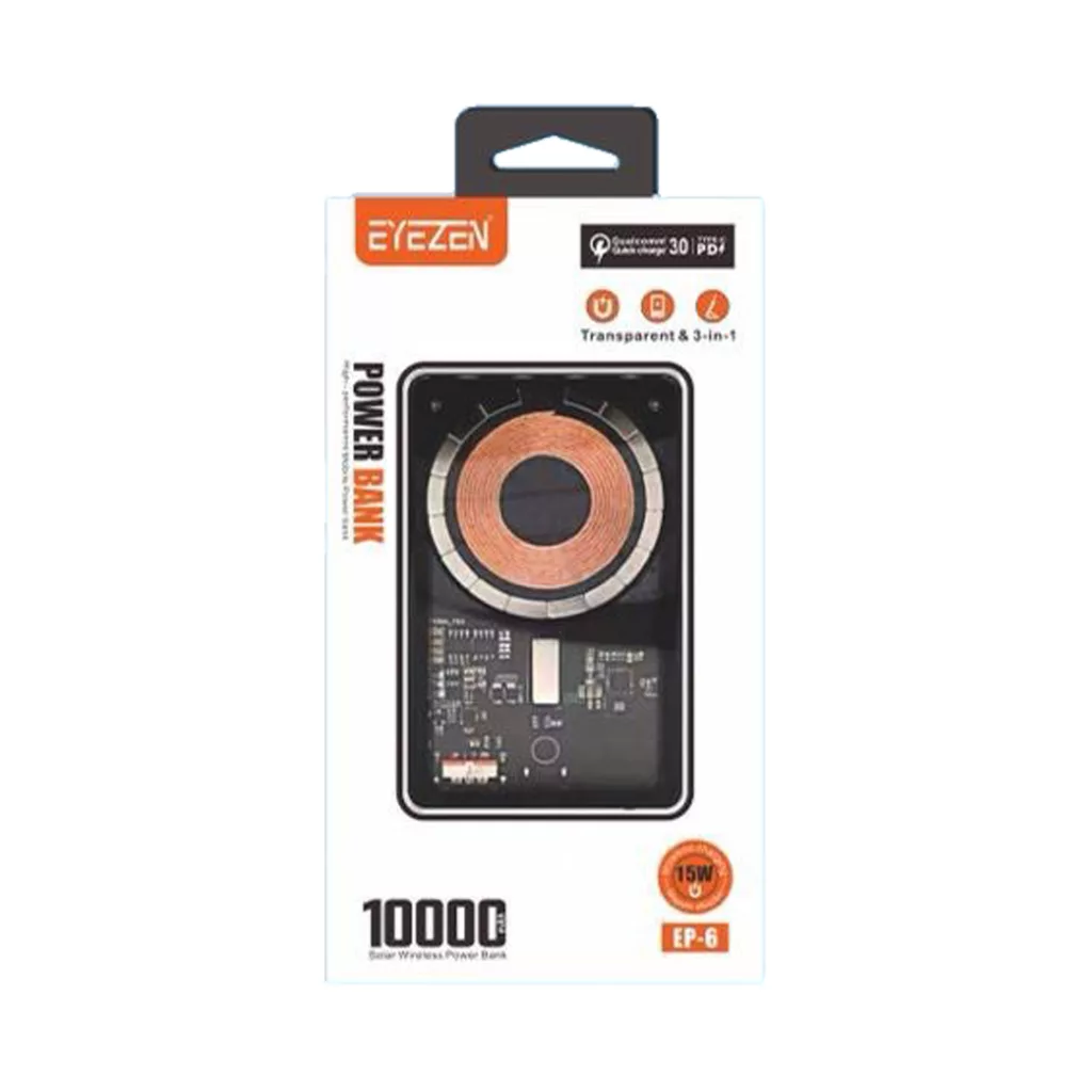 پاوربانک اِیزن مدل EP-6 ظرفیت 10000 میلی آمپر ساعت