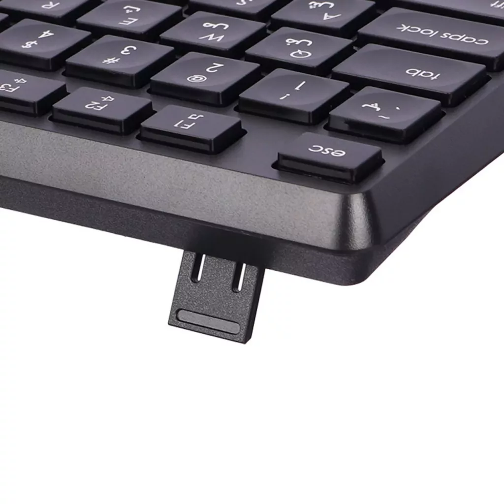 کیبورد و ماوس هترون مدل HKC215، سوییچ ممبران، Full-size