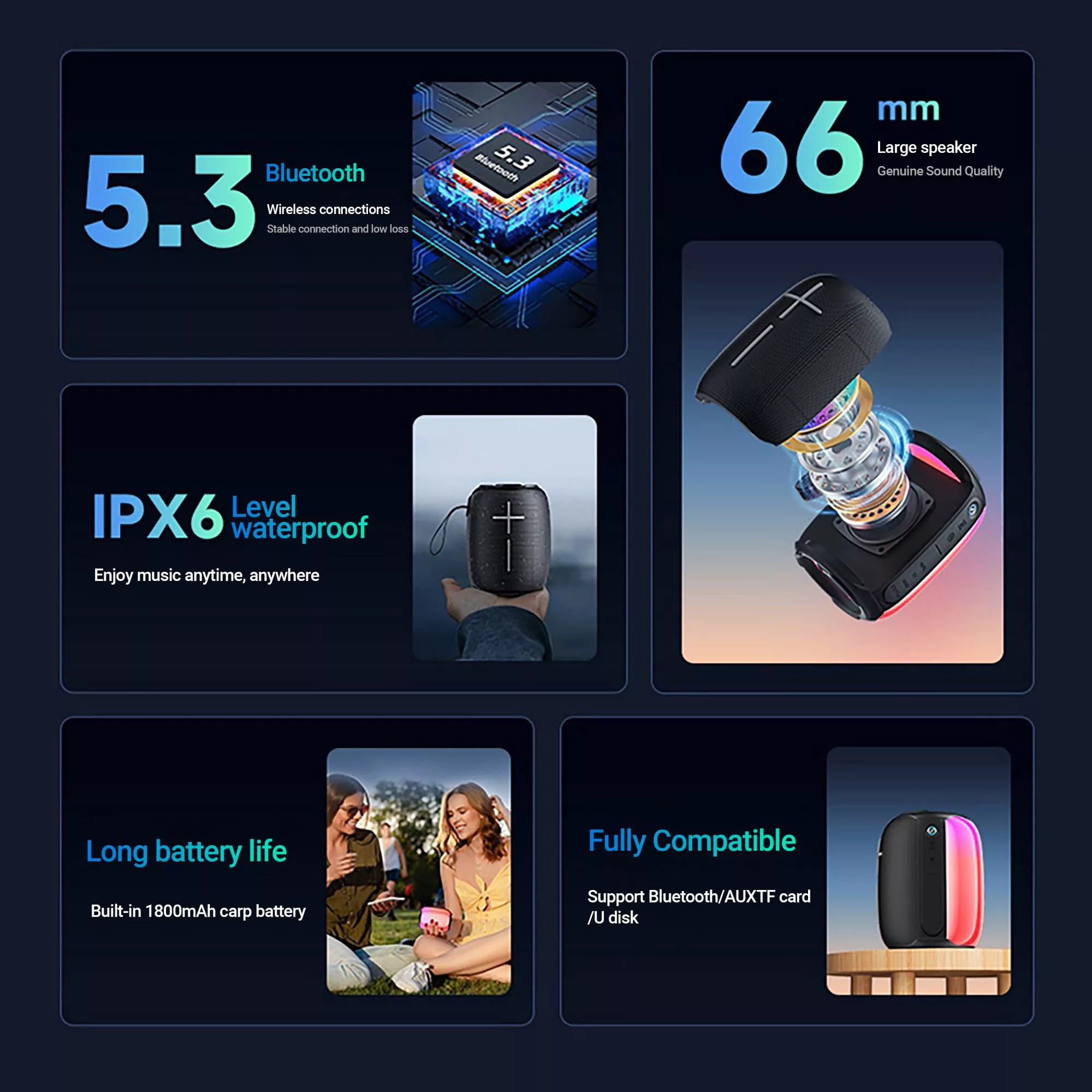 اسپیکر بلوتوثی قابل حمل اوی مدل Y525