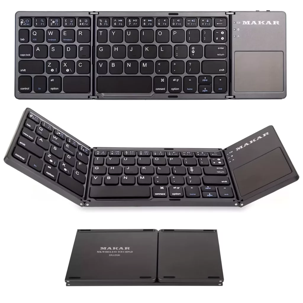 کیبورد تاشو ماکار مدل MK-WIRELESS-TOUCHPAD