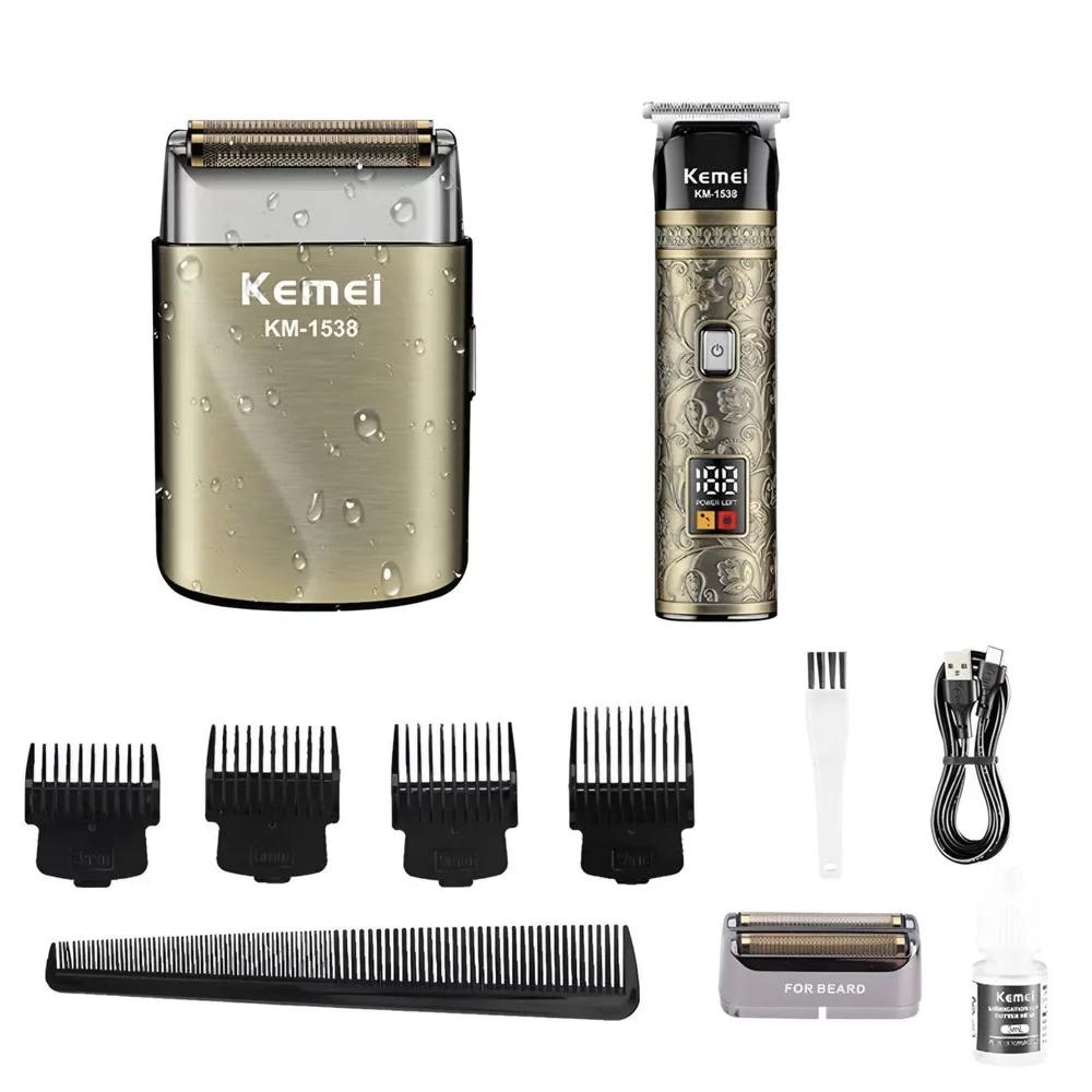 ماشین اصلاح موی صورت شارژی کیمی مدل 1538 مجموعه دو عددی