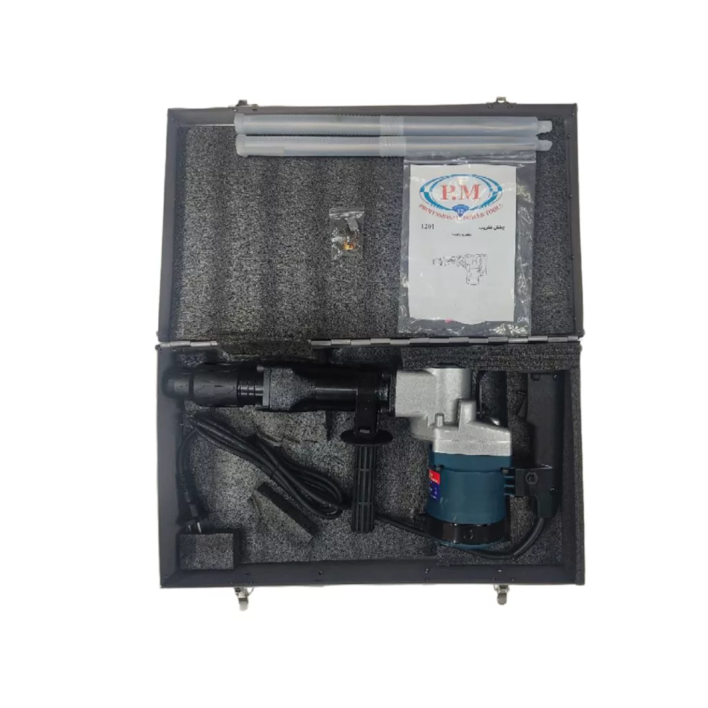 چکش تخریب سه نظام پنج شیار ۱۰ کیلویی ۱۱۳۰ وات پی‌.ام مدل 1201