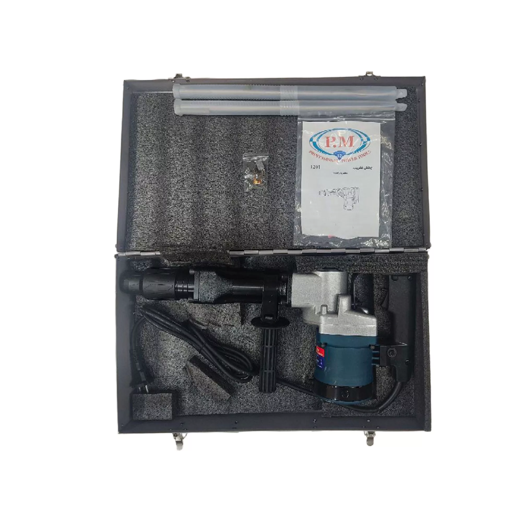 چکش تخریب سه نظام پنج شیار ۱۰ کیلویی ۱۱۳۰ وات پی‌.ام مدل 1201