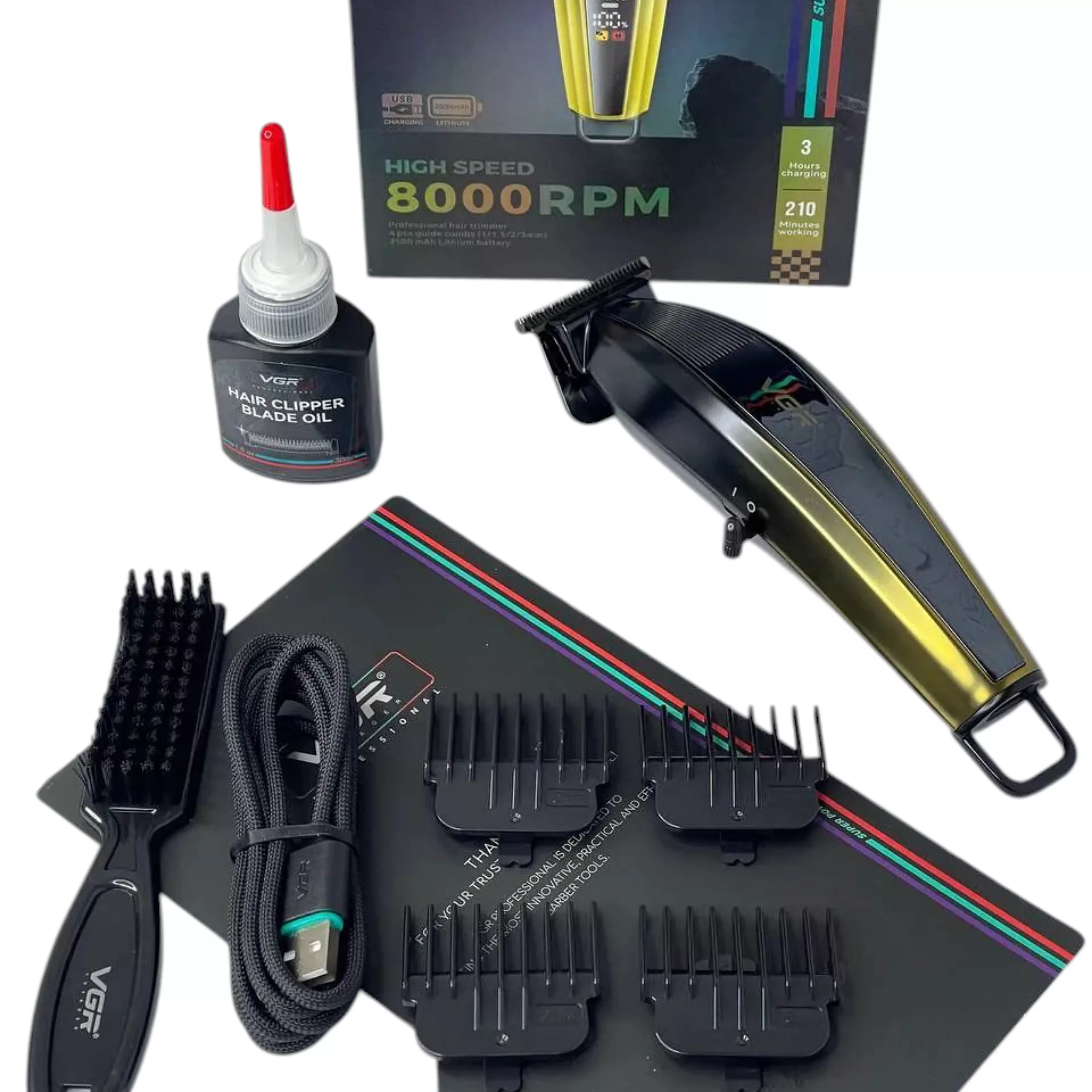 ماشین اصلاح موی سر و صورت شارژی وی جی ار مدل V-974