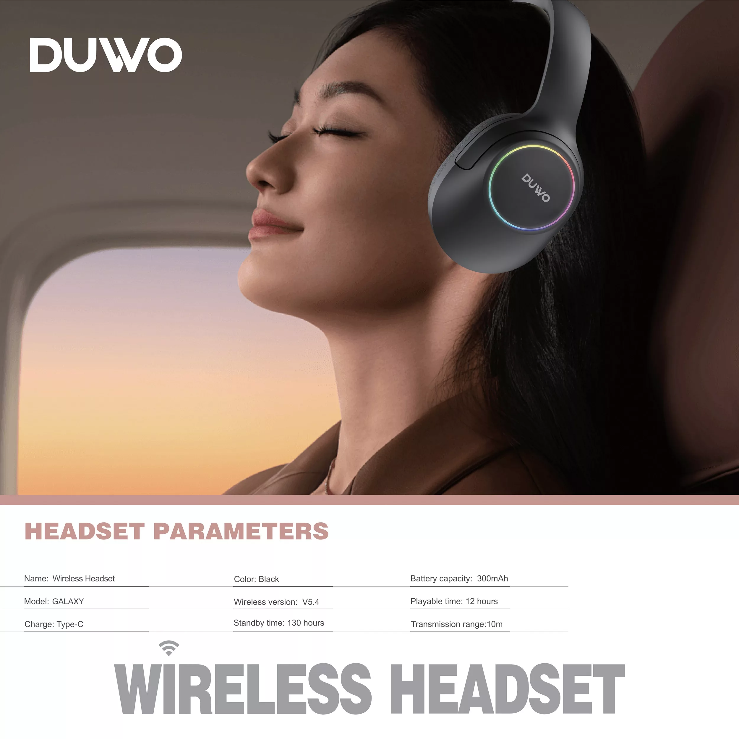 هدفون بلوتوثی داوو مدل GALAXY