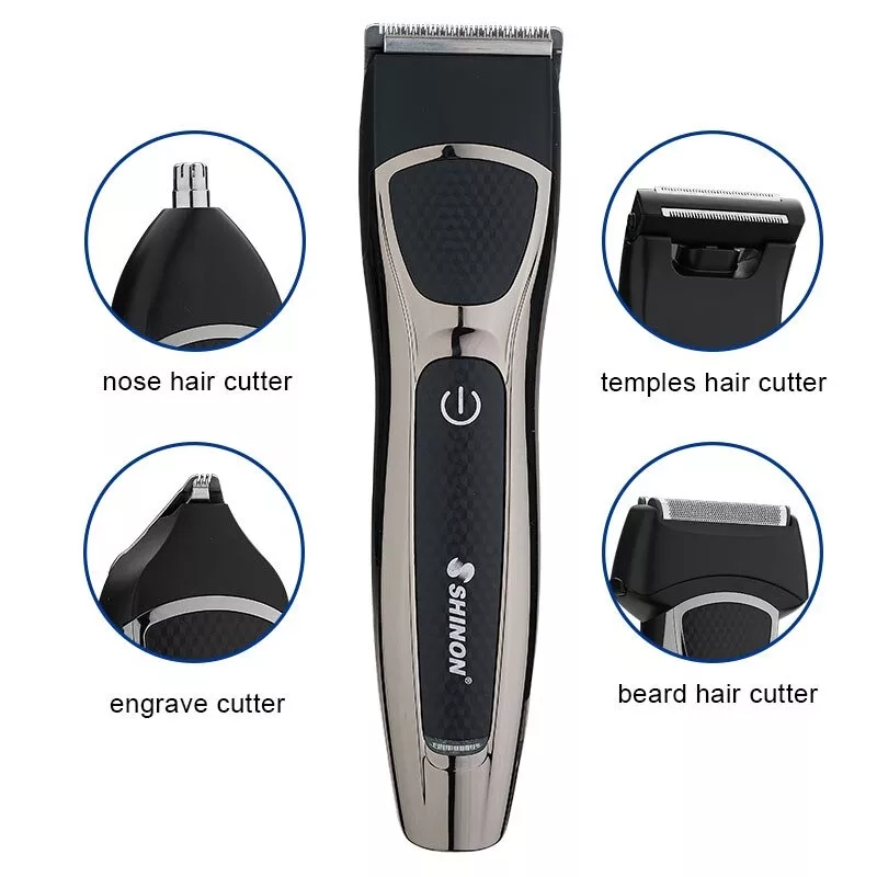 ست ماشین اصلاح موی صورت و بدن شینون مدل SH-1877، اصلاح به صورت صفر زن، حجم زن و خط زن، منبع انرژی با برق، تکنولوژی اصلاح به صورت برش مستقیم، مدت زمان شارژ 120 دقیقه و مدت زمان استفاده پس از شارژ 120 دقیقه، دارای استند نگهداری، به همراه برس تمیزکننده