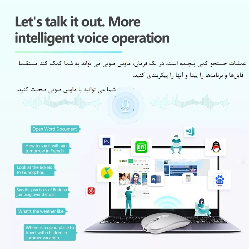 ماوس بی سیم مدل M108 AI